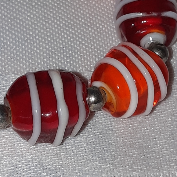 Lampwork Glass Bead Bracelet - Picture 2 of 3